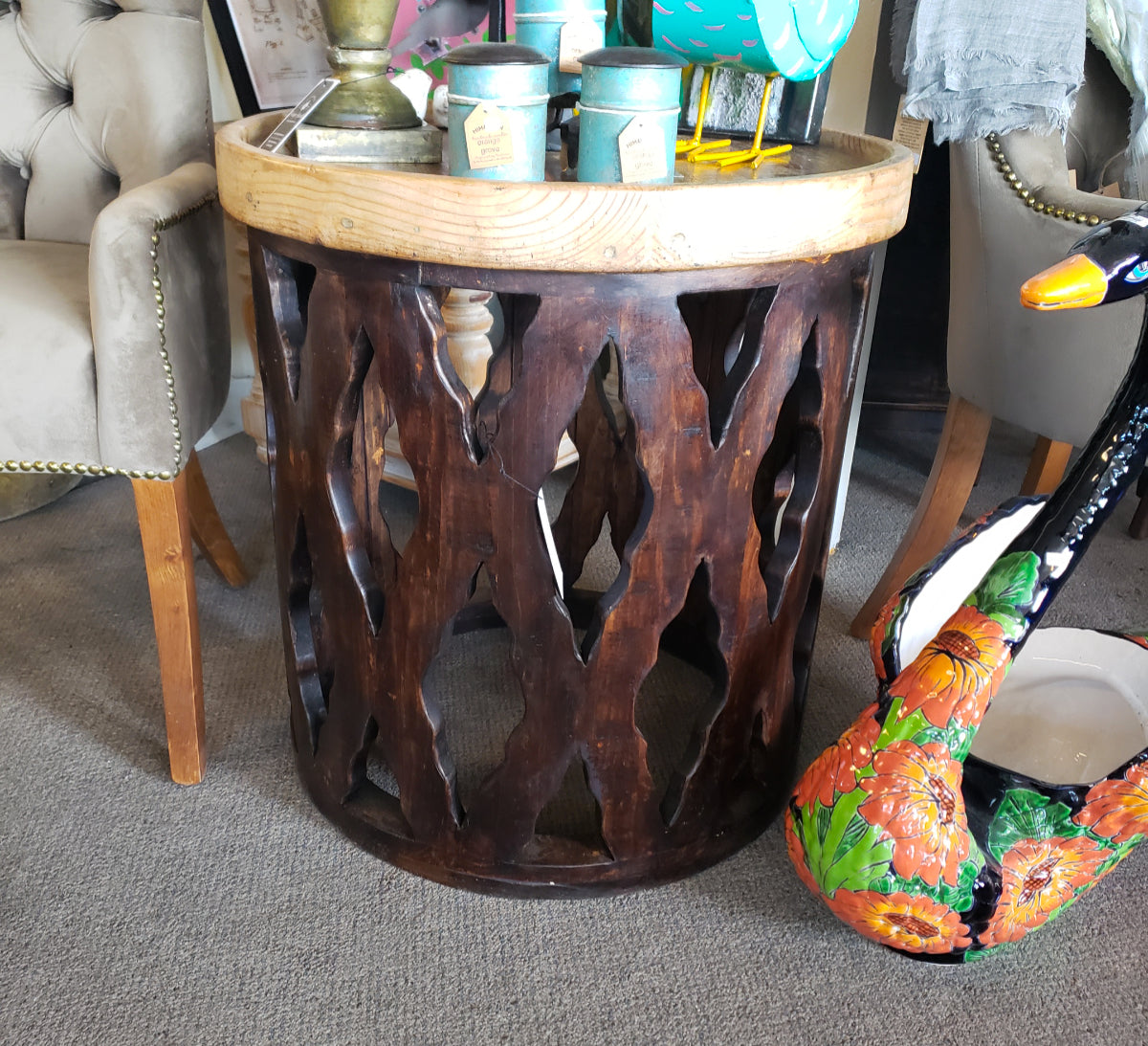 Foreign Table Design Lattice Side Table – Foreign Accents