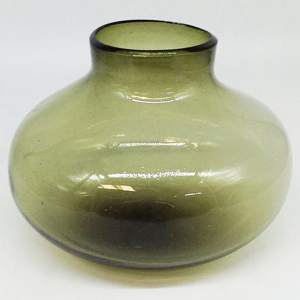 Olive Glass Vase