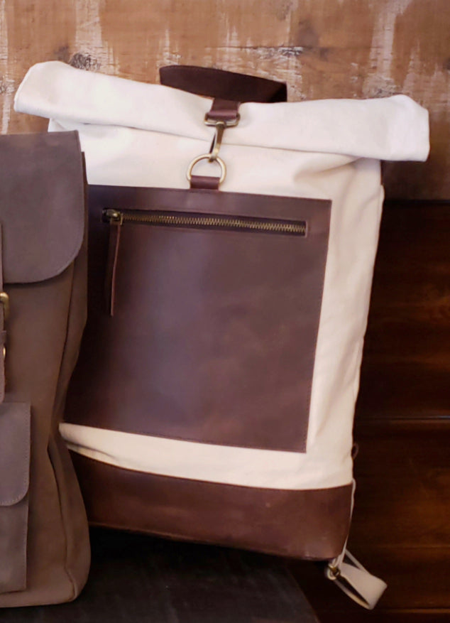 Leather and Canvas Backpacks